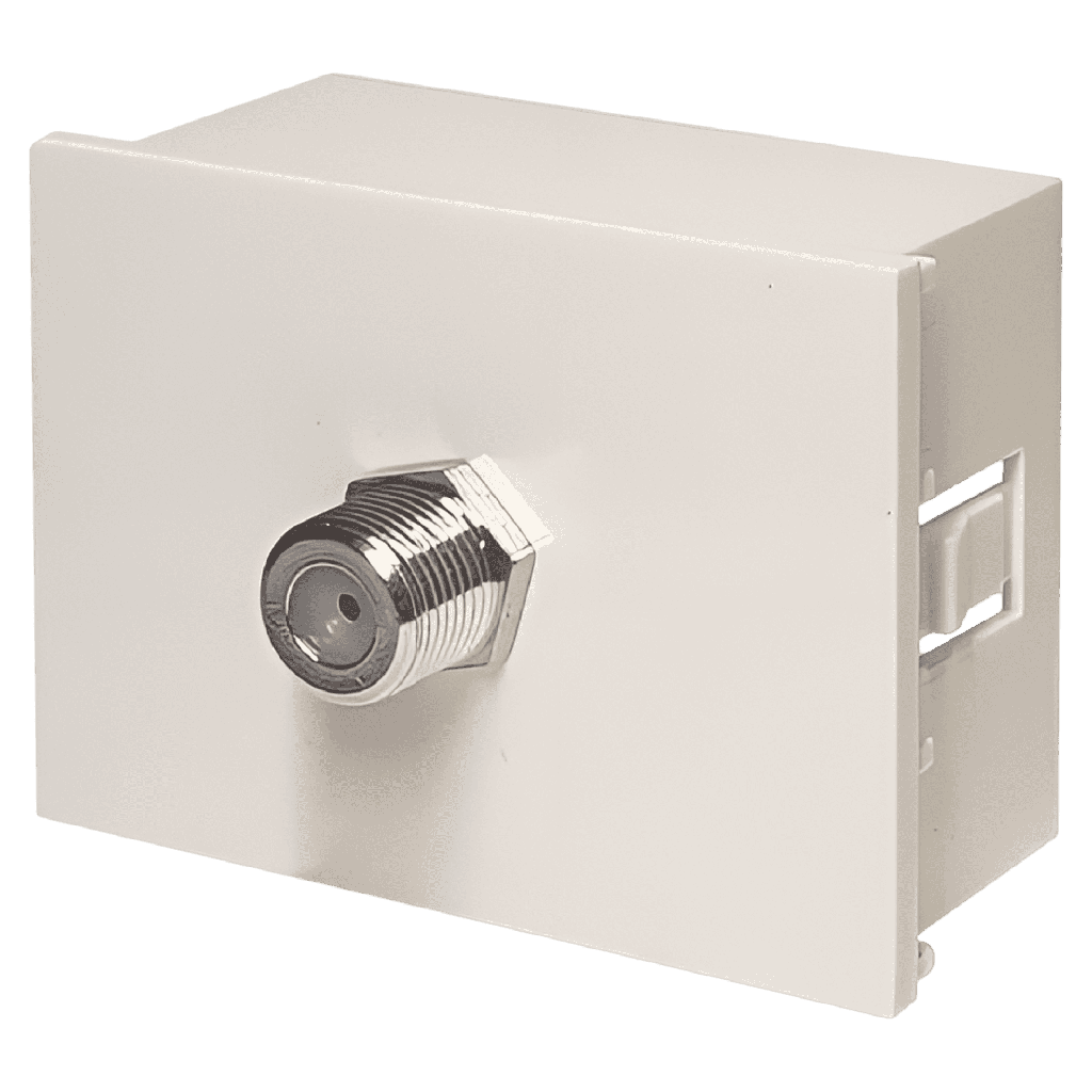 [18012] Módulo Video Cable Universal C/Rosca Blanco Cambre