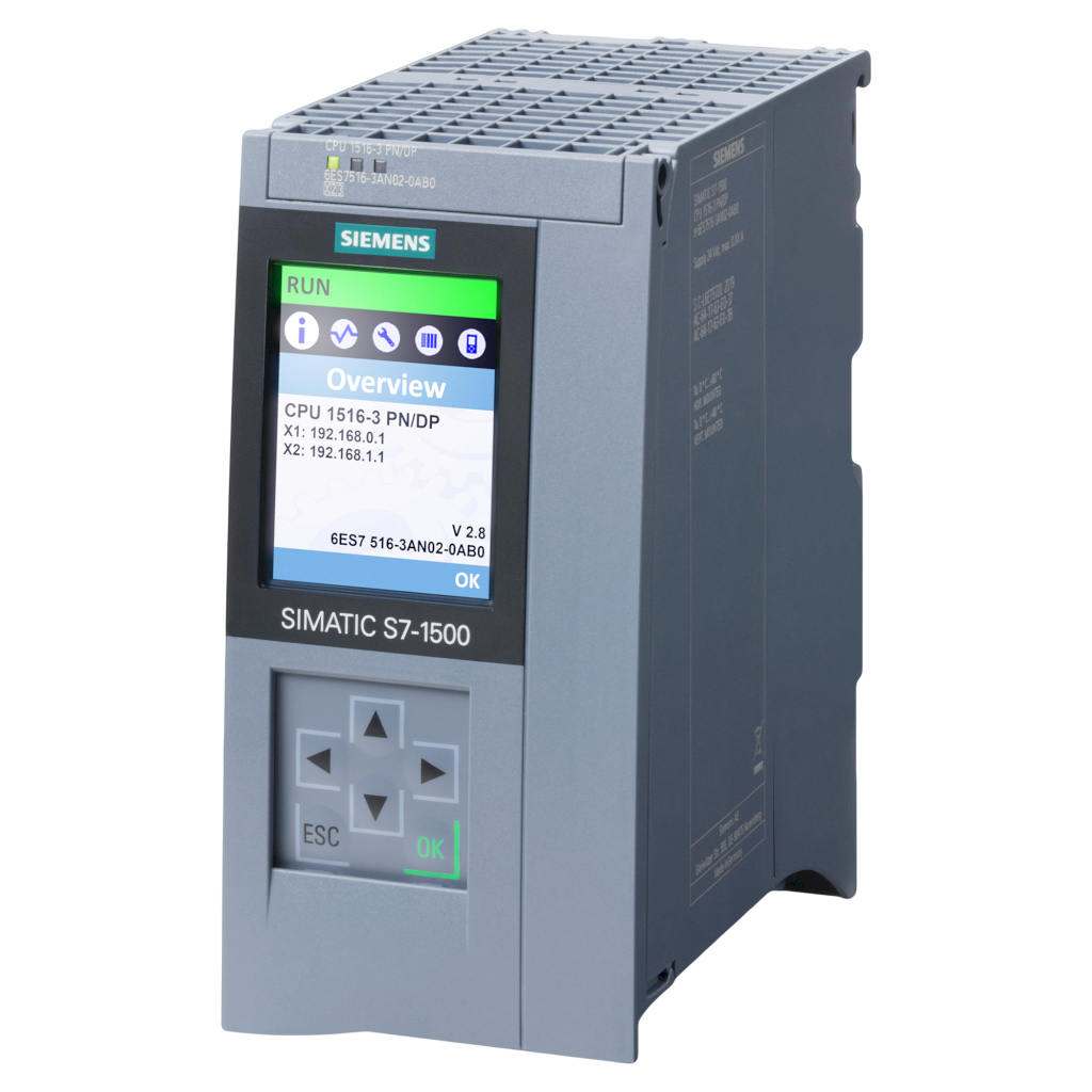 CPU 1516-3PN/DP 1MB/5MB 2xPN 1xDP Alim 24VCC Siemens