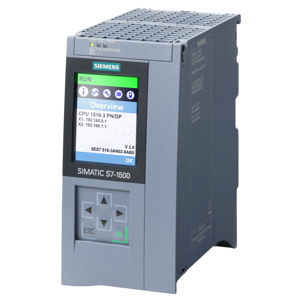 [19789] CPU 1516-3PN/DP 1MB/5MB 2xPN 1xDP Alim 24VCC Siemens