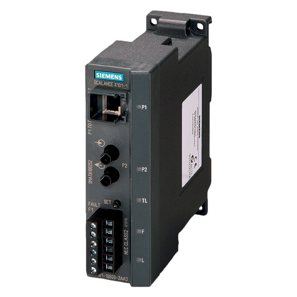 Conversos Scalance 24VCC Entrada Ethernet RJ45 Salida Fibra Optica BFOC Siemens