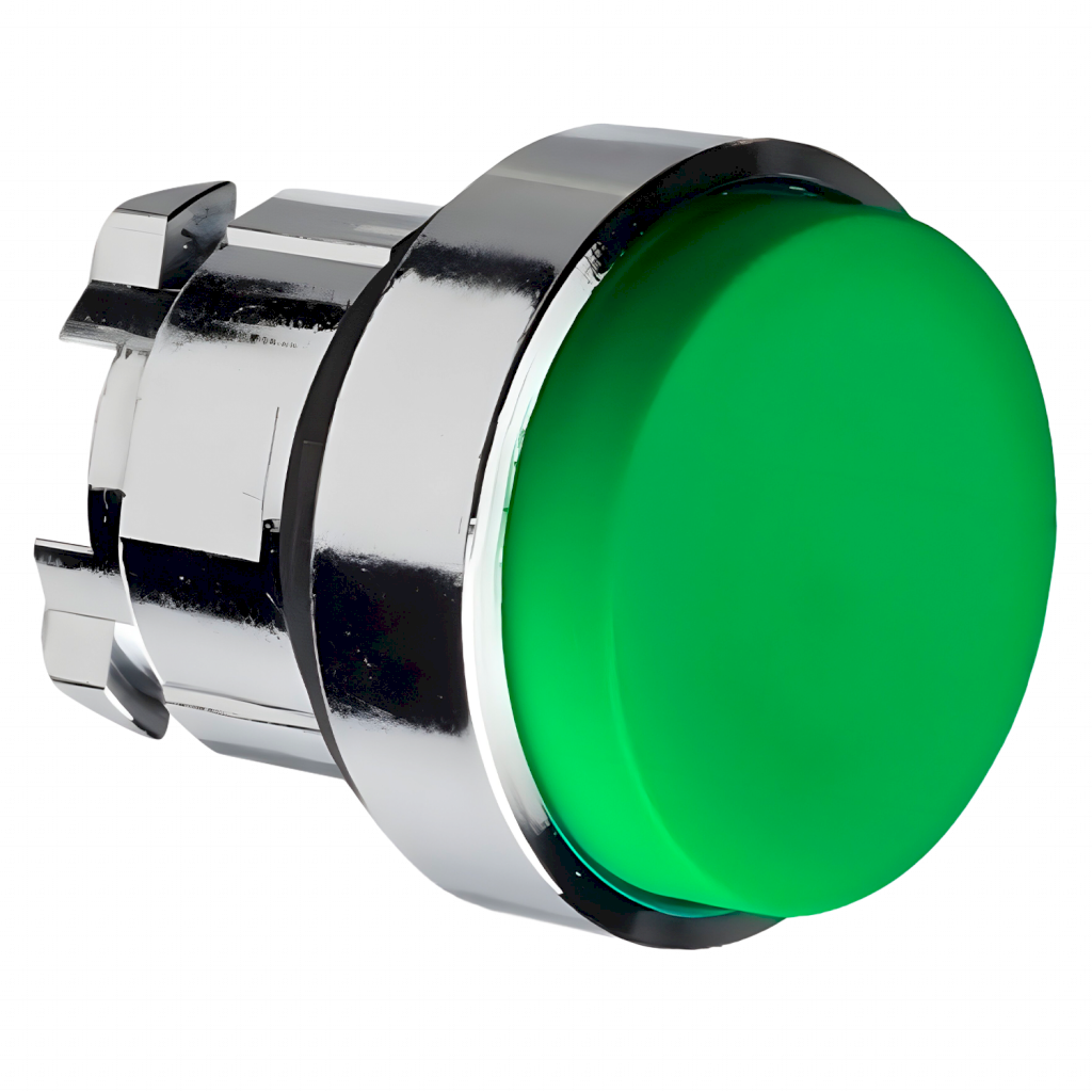 [29672] Cabezal Pulsador XB4 Metálico Salida S/Soporte S/Retención Verde Schneider Electric