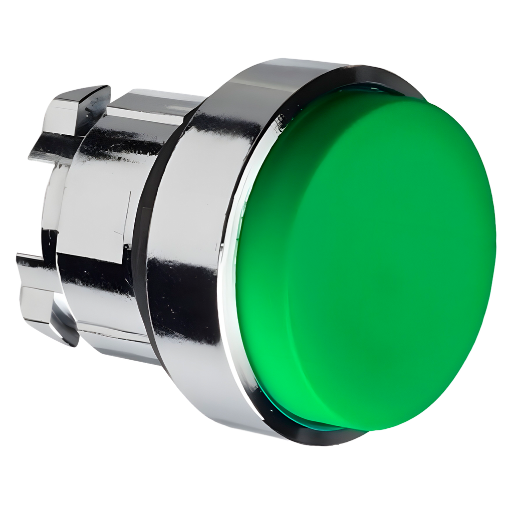 [29672] Cabezal Pulsador XB4 Metálico Salida S/Soporte S/Retención Verde Schneider Electric