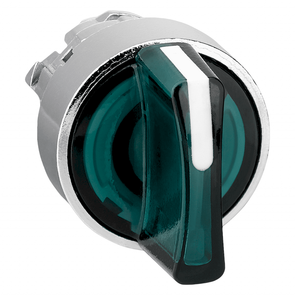 [29668] Cabezal Perilla XB4 Metálico Luminoso 3 Posiciones Fijas S/Soporte Verde Schneider Electric