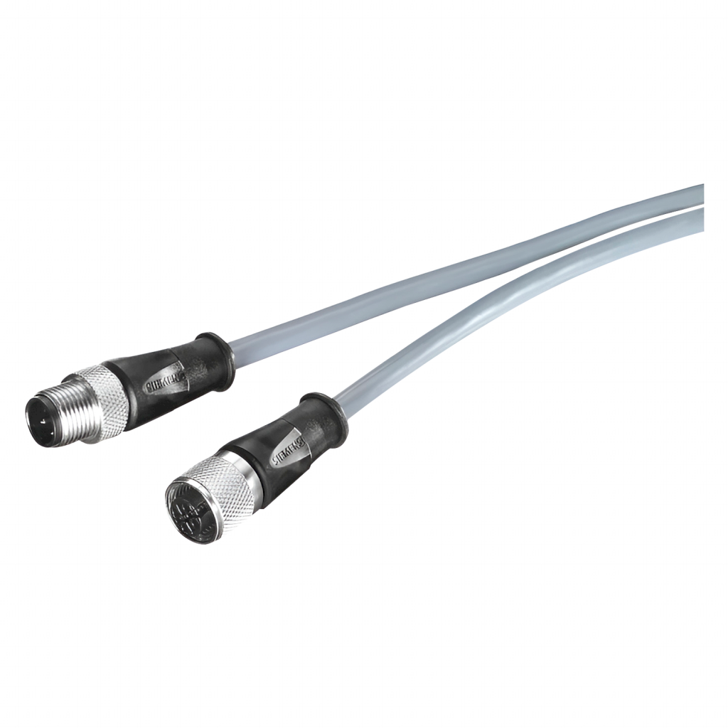 Cable C/Conector Macho M12 4 Polos Metal y PVC Siemens