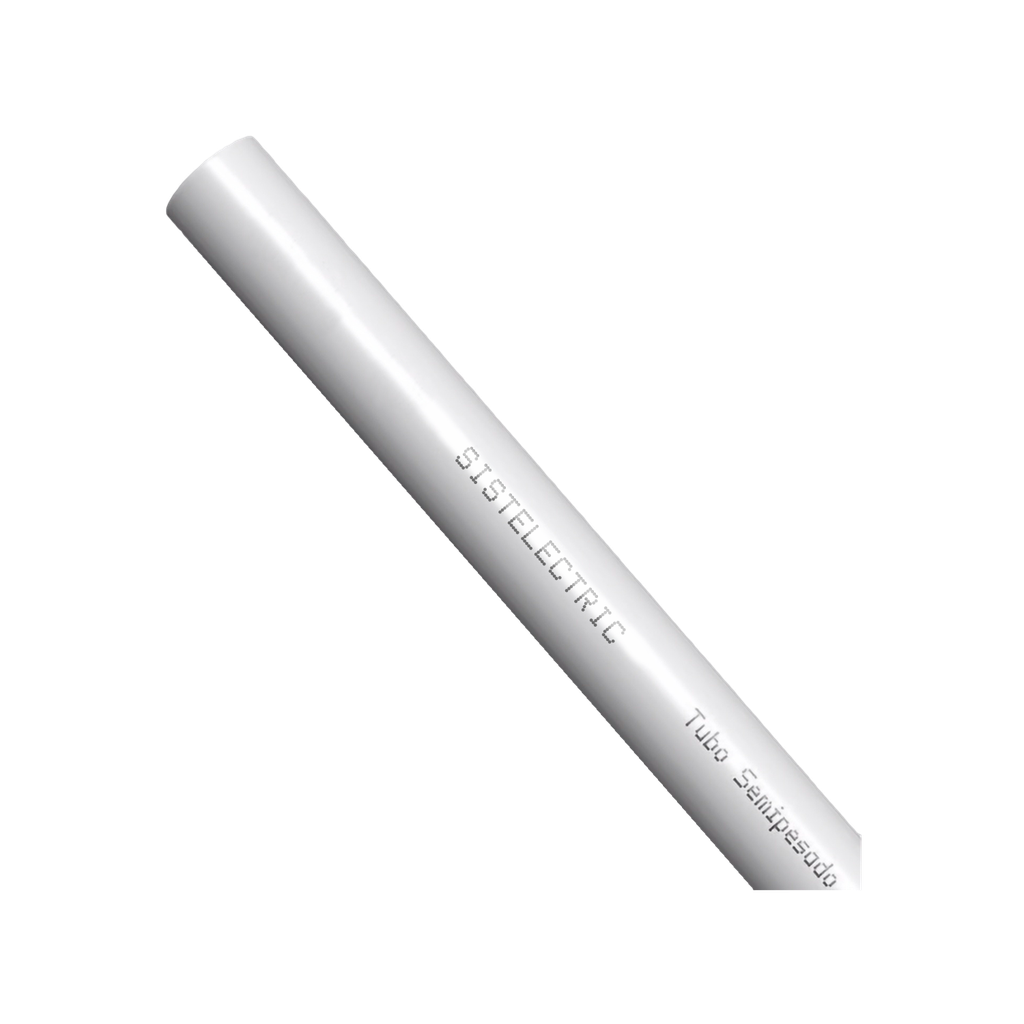 [33586] Caño Rigido Semipesado Blanco 1'' PVC Sistelectric