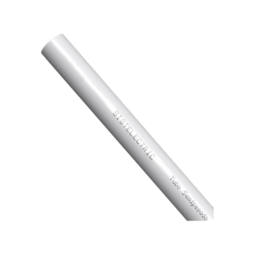 Caño Rigido Semipesado Blanco 1 1/4'' PVC Sistelectric