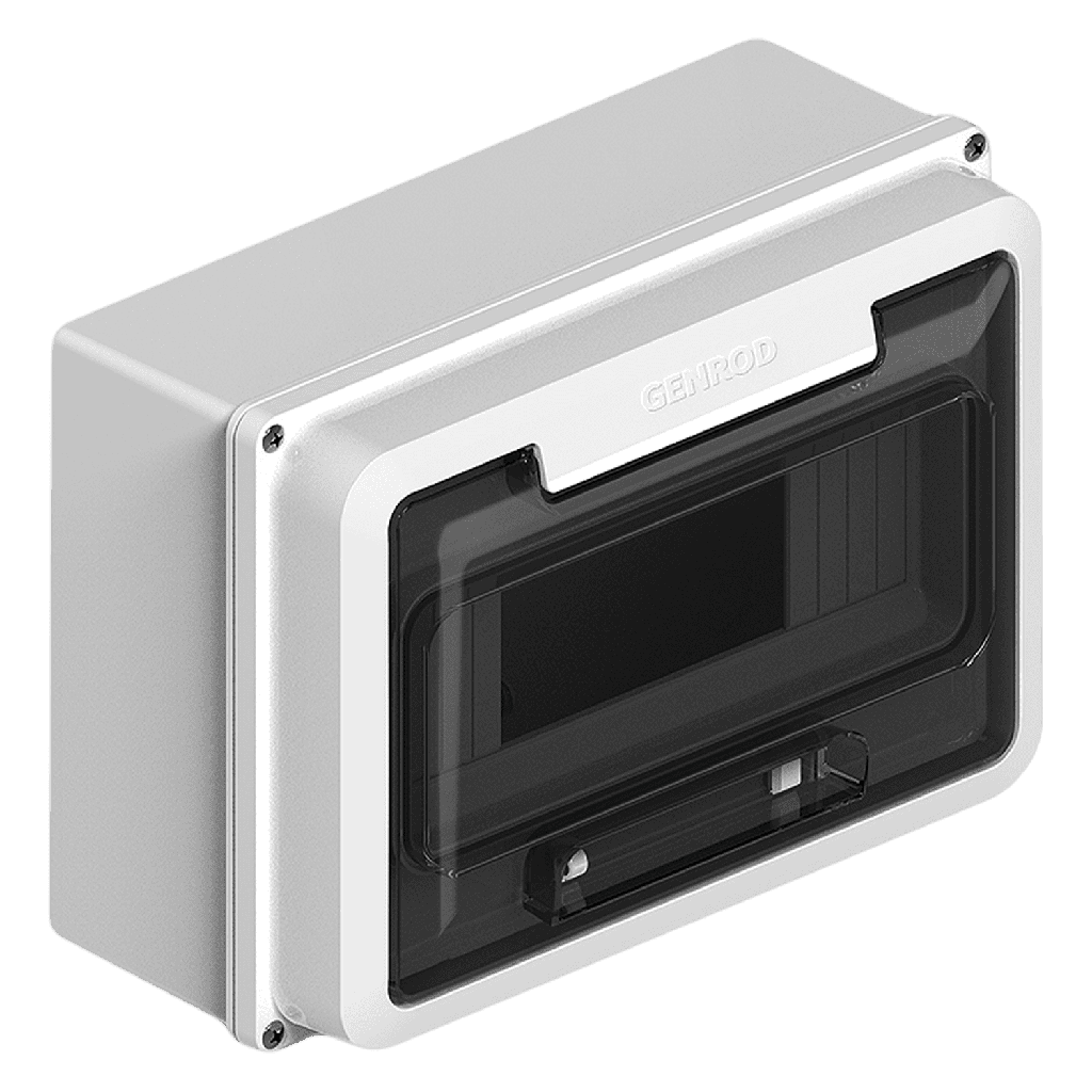 [33675] Tablero DIN Plástico Aplicar 9 Módulos Puerta Fume Interior y Exterior IP65 Blanco Sistelectric