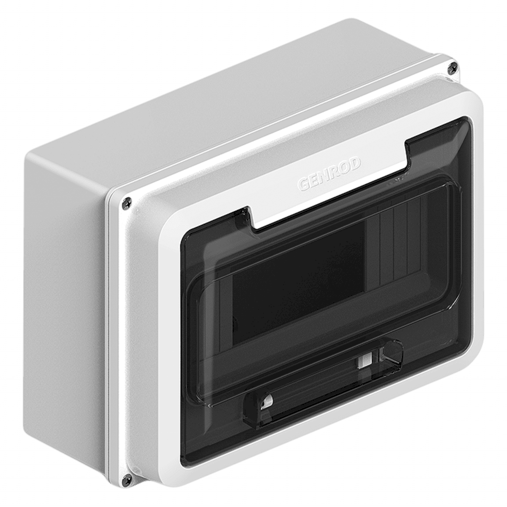 Tablero DIN Plástico Aplicar 9 Módulos Puerta Fume Interior y Exterior IP65 Blanco Sistelectric