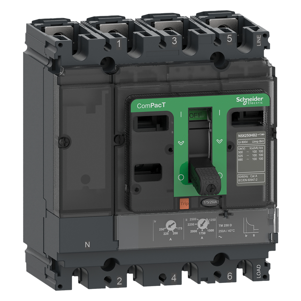 [1758] Interr. NSX250F 4P 250A 690VCA Schneider Electric