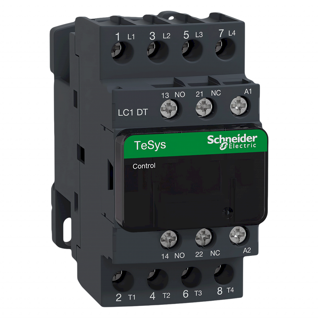 Contactor LC1D 4P 40A 380VCA 18,5kW 4NA Schneider Electric