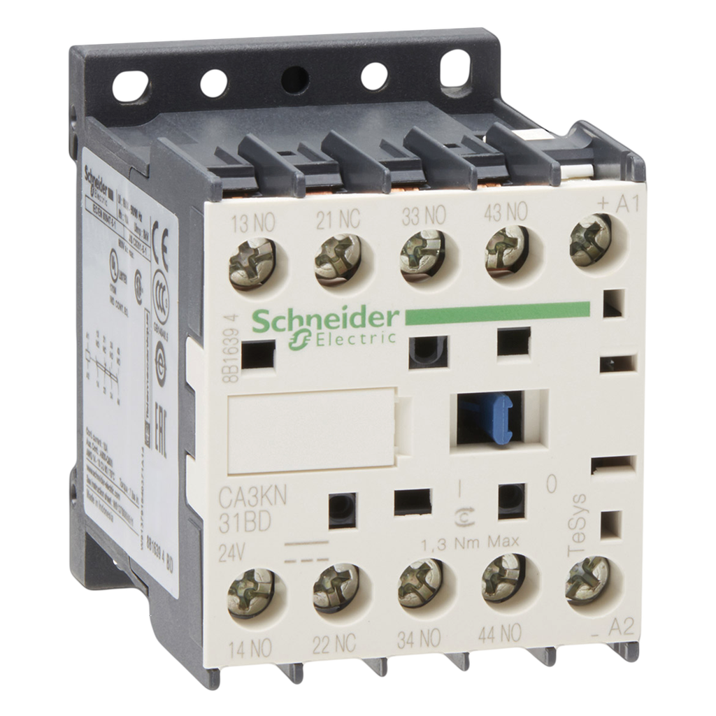 [24226] Contactor Auxiliar 4 Polos 220VCA 10A 3NA + 1NC Schneider Electric