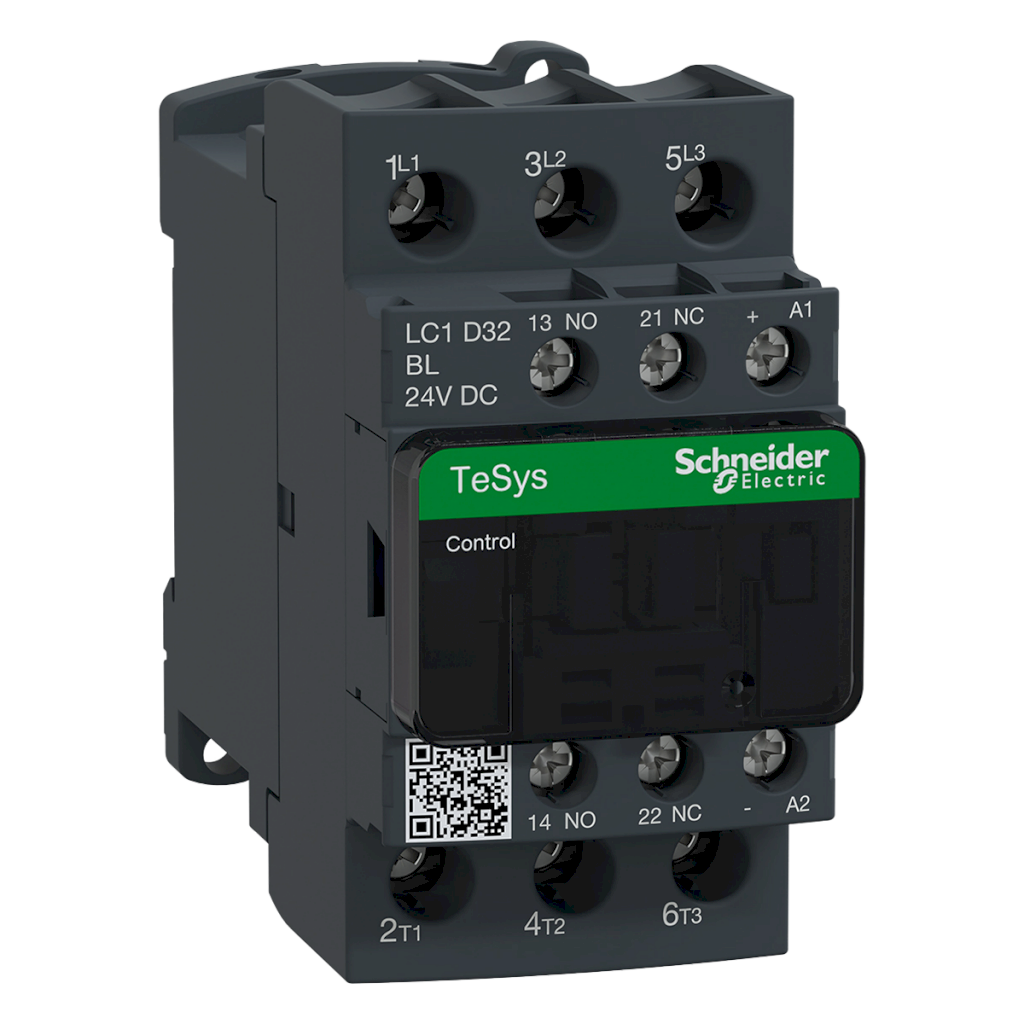 Contactor LC1D BC 3P 32A 24VCC 15kW 1NA+1NC Schneider Electric
