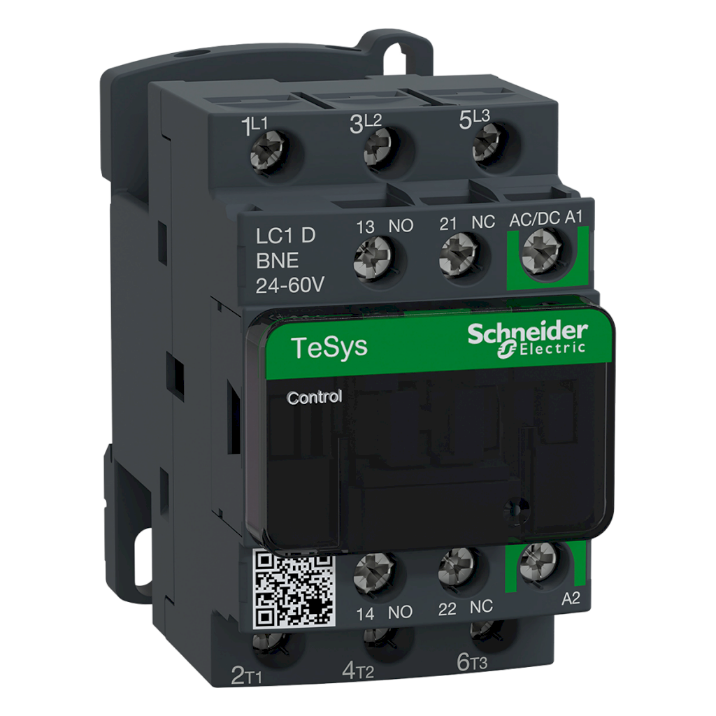 Contactor LC1D 3P 9A 24-60 VCA/CC 4kW 1NA+1NC Schneider Electric