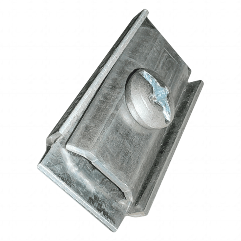 [3163] Cupla Unión P/Tramo Alambre Ala 75mm Espesor 2,4mm Chapa Zincada Samet