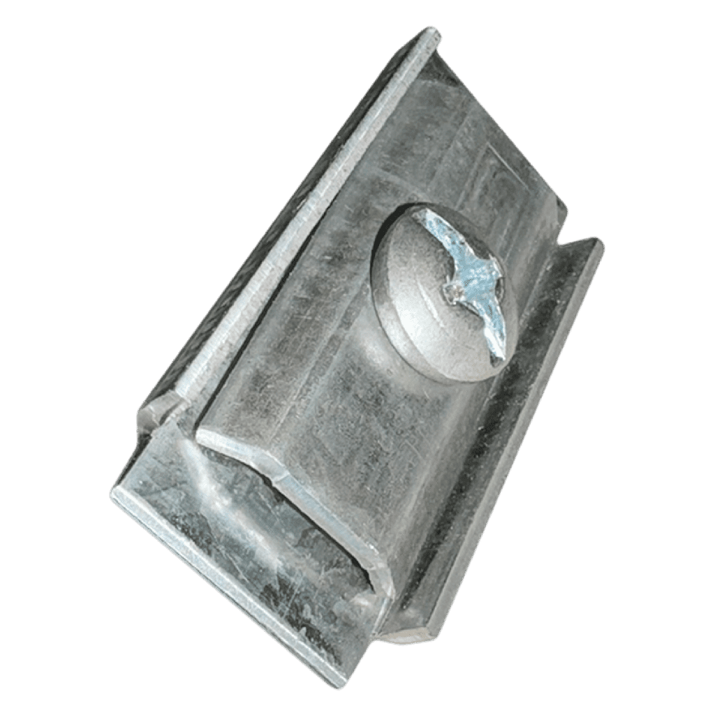 [3163] Cupla Unión P/Tramo Alambre Ala 75mm Espesor 2,4mm Chapa Zincada Samet