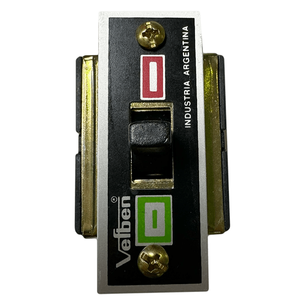 [6528] Interr. Para Embutir Panel 2P 10A 220VCA Palanca Negro Vefben