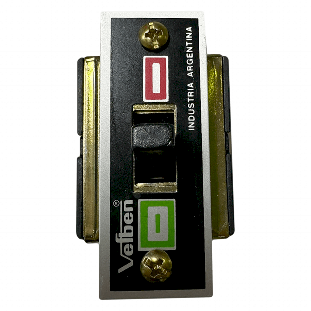 Interr. Para Embutir Panel 2P 10A 220VCA Palanca Negro Vefben