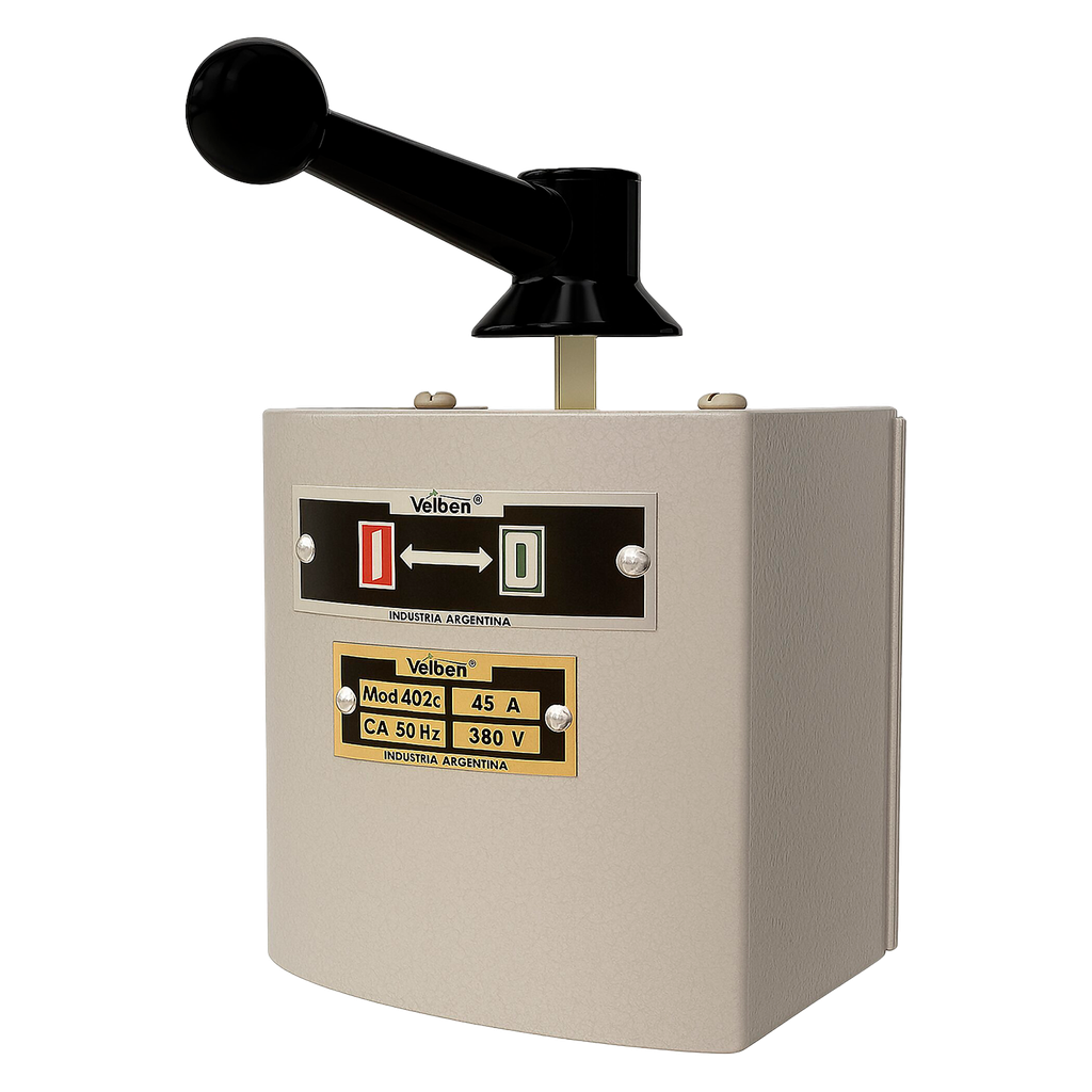 [6535] Interr. Rotativo 2P 45A 220VCA Palamca En Caja Gris Vefben