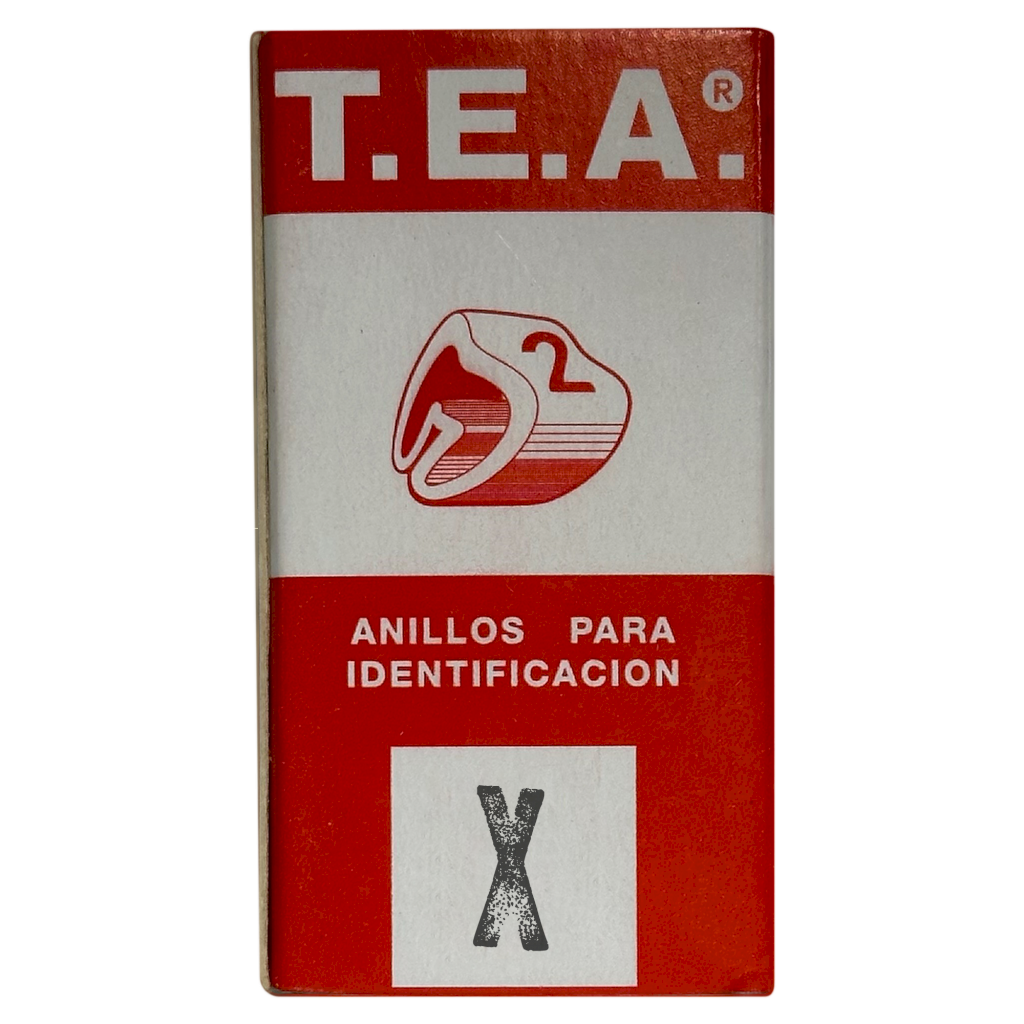 [14232] Anillos Identificadores OM Omega X100u Letra X Tea