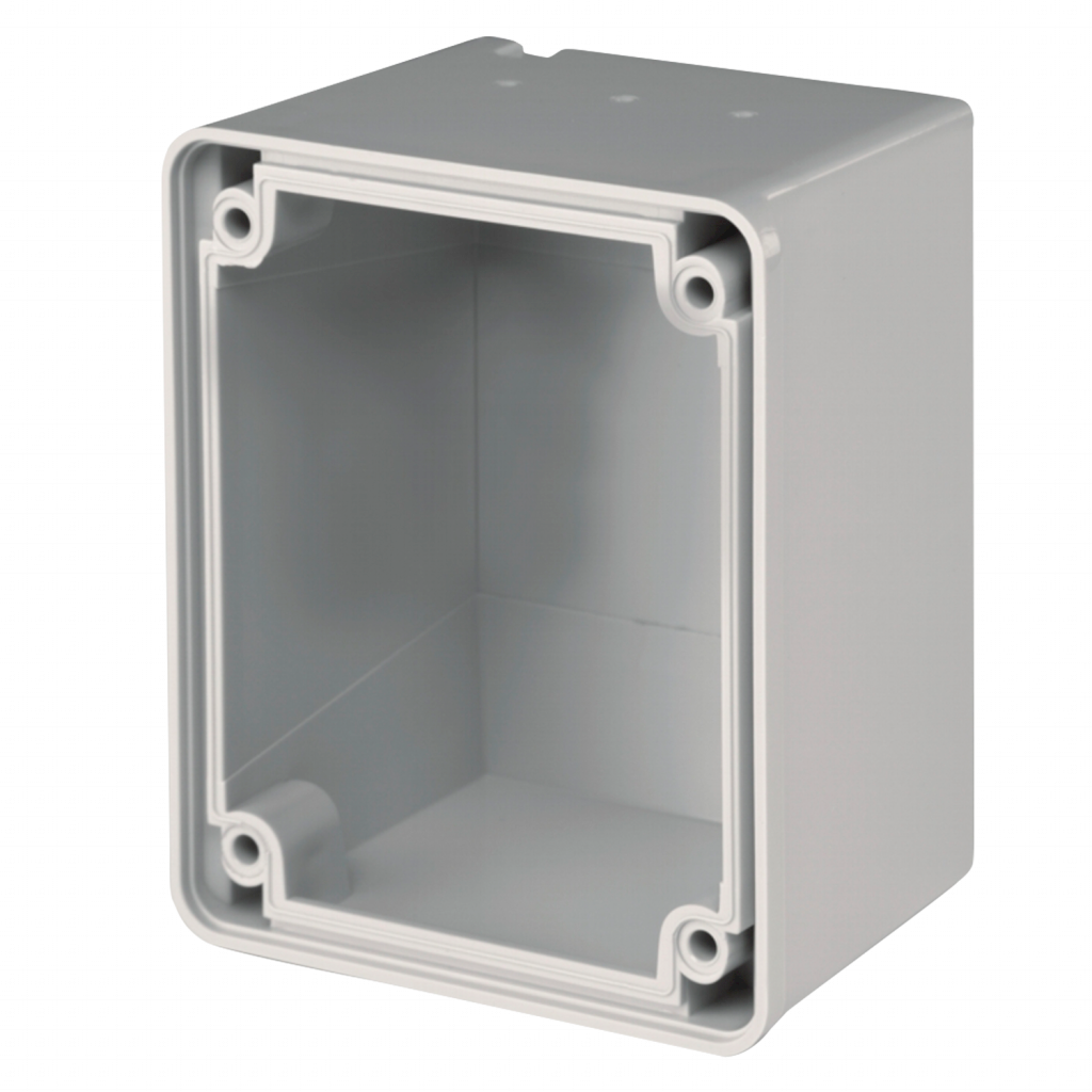 Caja Recta Termoplástico P/Un Toma 32A 84x106mm Interior y Exterior IP66 Gris Scame