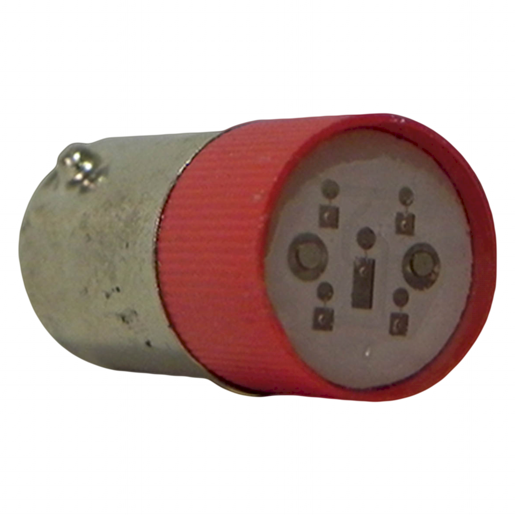 [20645] Foquito Multiled Metal y Plástico BA9S 220VCA 0,6W 40lm Rojo Tbcin