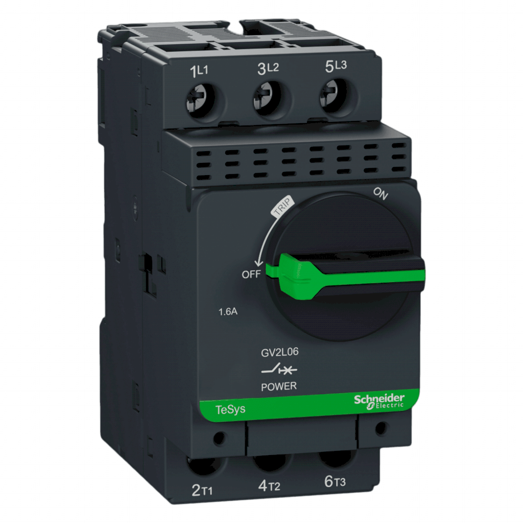 Guardamotor Magnético GV2 3P 1,6A 100kA Schneider Electric