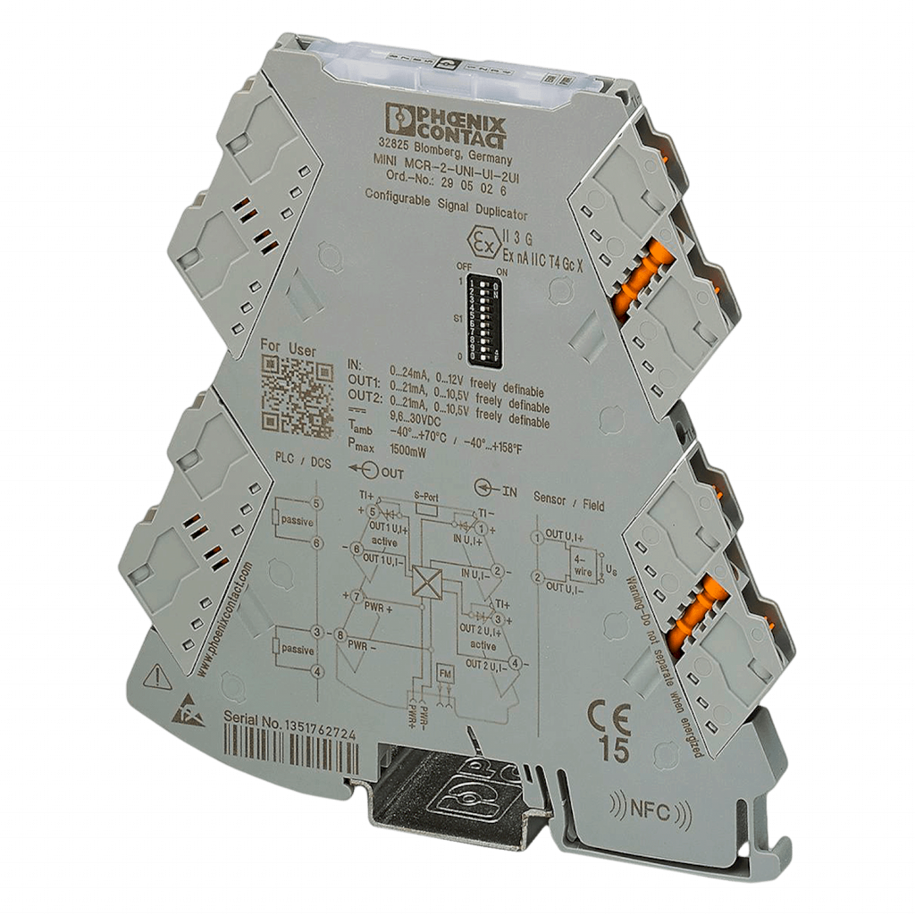 Duplicador de Señal 24VCC Entrada/Salida 0-10V Señal Analogica Phoenix Contact