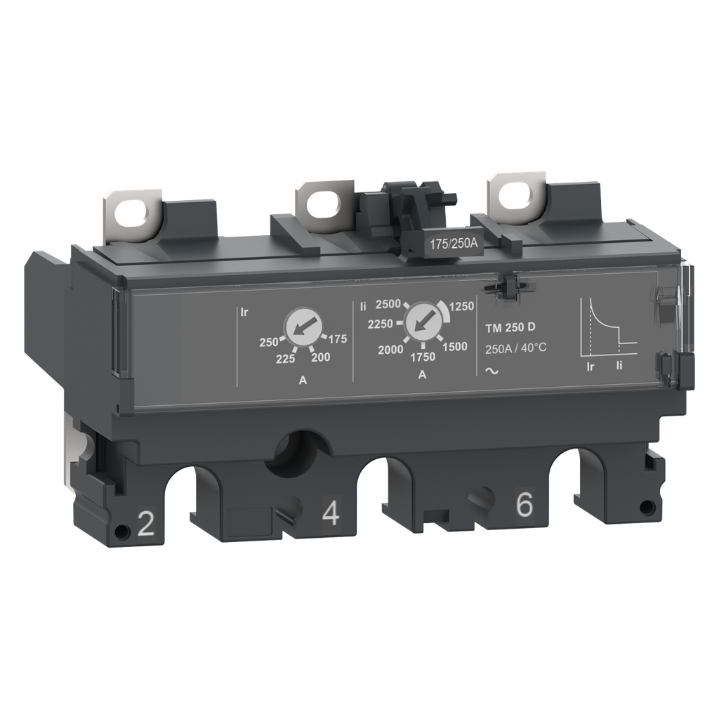 [35354] Relé Compact NSX(100 a 250) Unidad de Disparo Termomagnética Regulable Hasta 690VCA 200A Schneider Electric