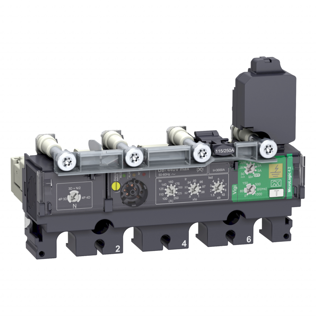 [35456] Relé Compact NSX(100 a 250) Unidad de Disparo Electrónica Regulable Hasta 440VCA 100A Schneider Electric