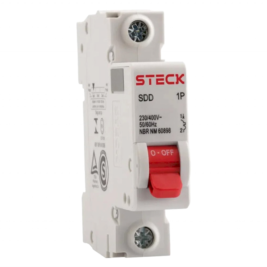 [35980] Interruptor Termomagnético SDD61 1x6A 3KA Curva C Steck Electric