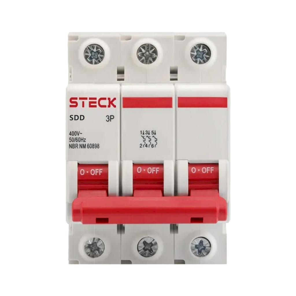 [35994] Interruptor Termomagnético SDD63 3x40A 3KA Curva C Steck Electric