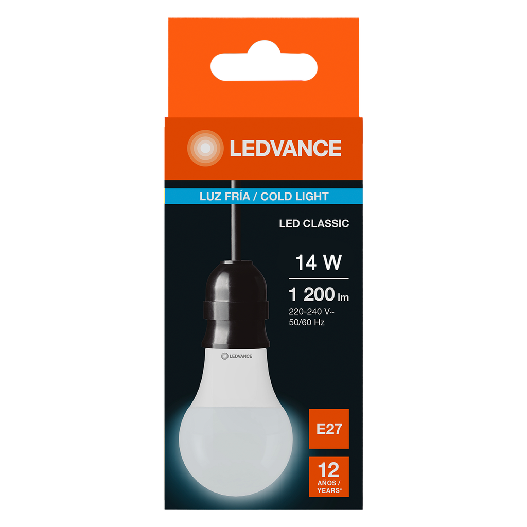 [36538] Lampara Led A60 14W Luz Día E27 1200lm Ledvance