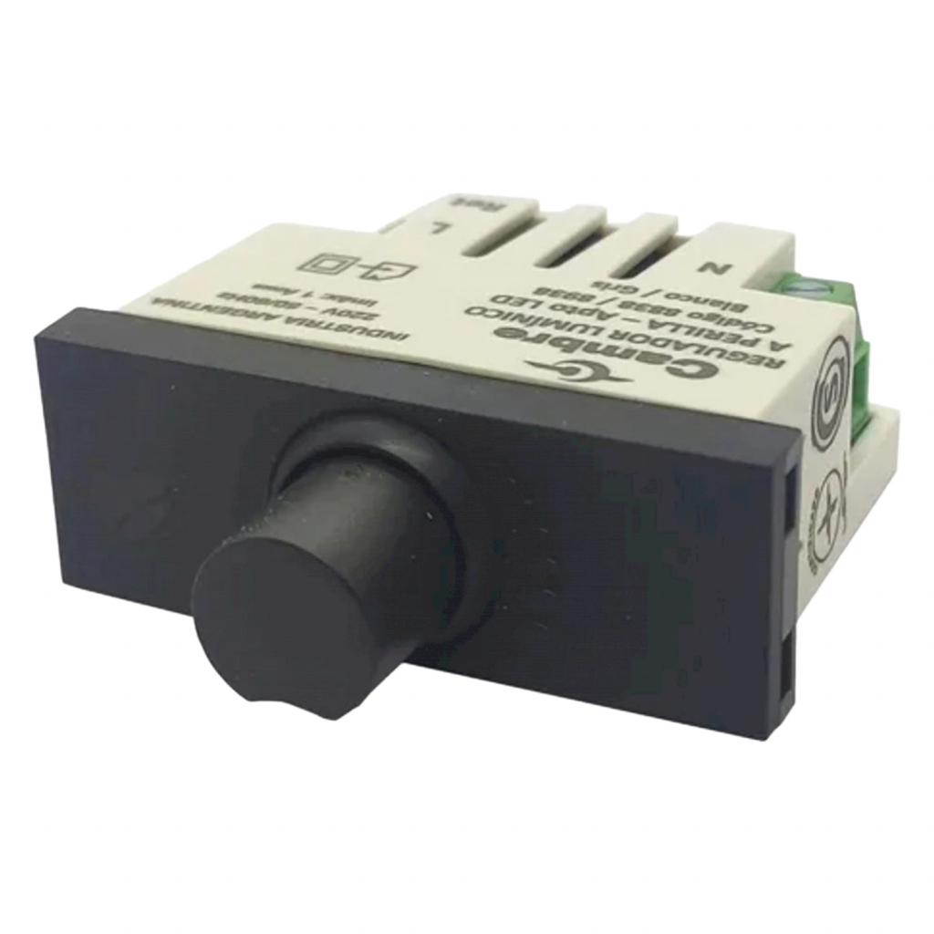 Dimmer Luminico C/Perilla Apto P/Led Gris Cambre