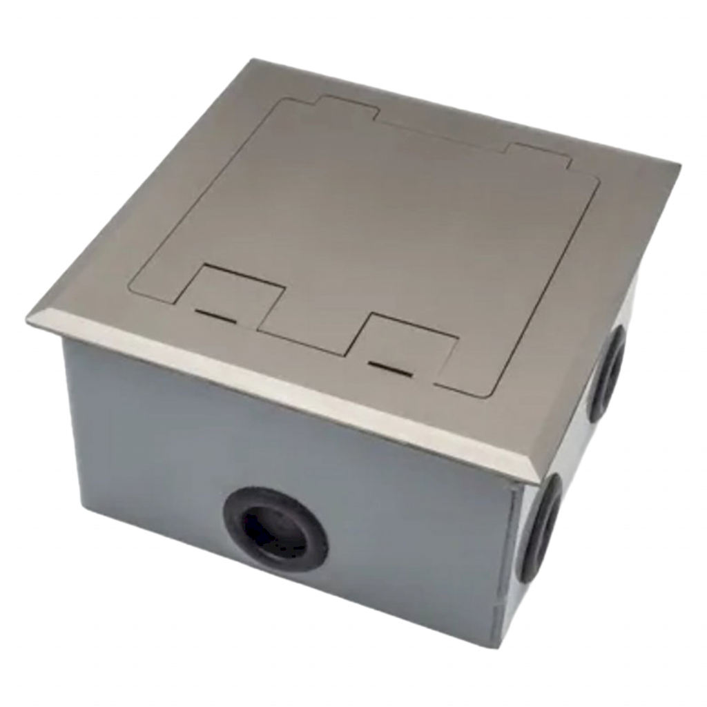 [37943] Caja P/4 Módulos Cuadrada Acero Inoxidable Cambre