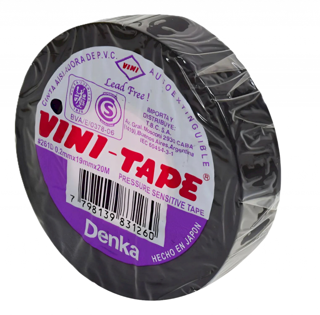[37700] Cinta Aisladora PVC Negra Vini-tape