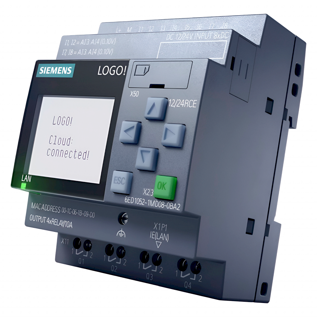 Logo! 8.4 12/24RCE 8ED + 4SD + 4EA ETH S7/MB TCP/MQTT C/Display Siemens