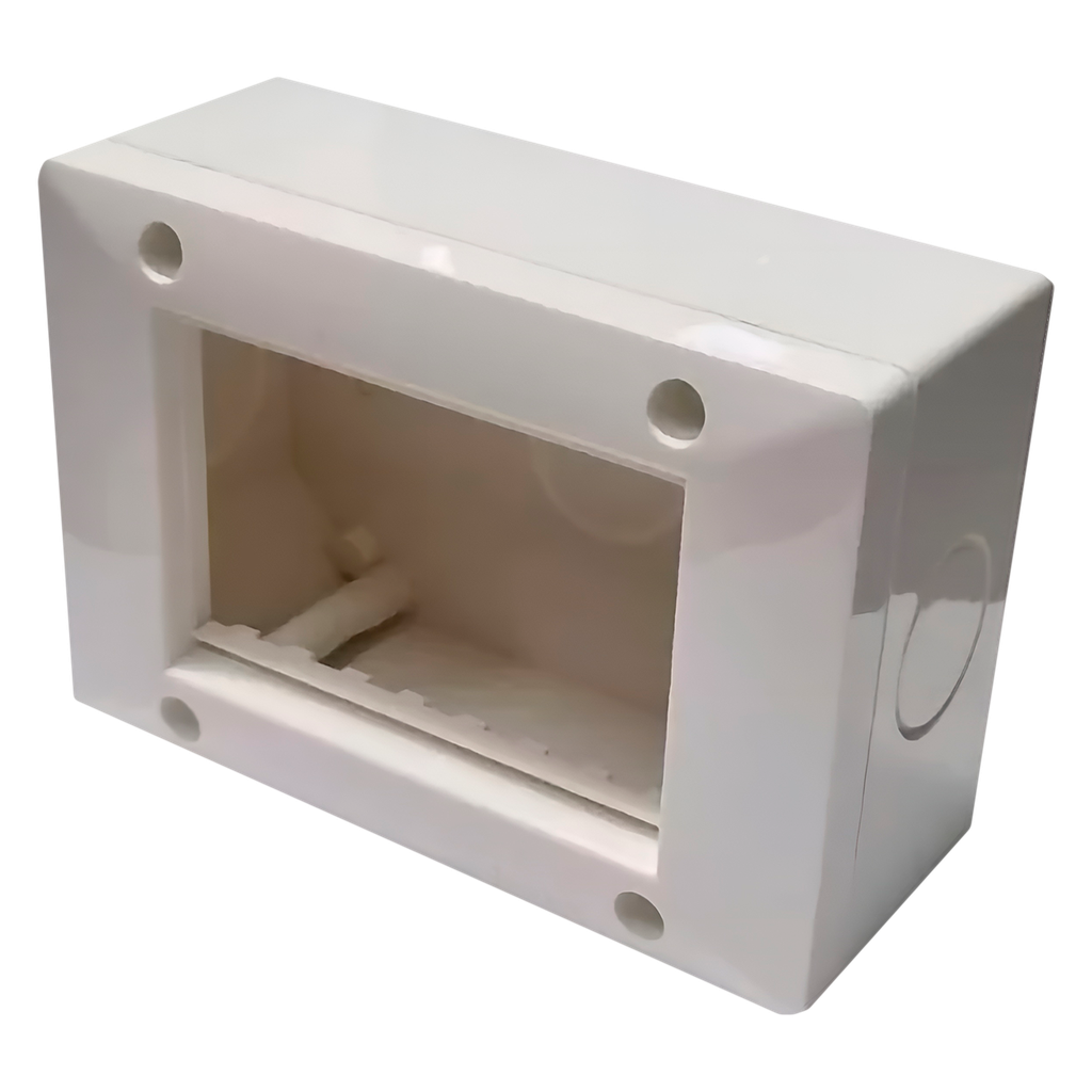 [14556] Caja P/4 Módulos Rectangular Blanca PVC Cambre