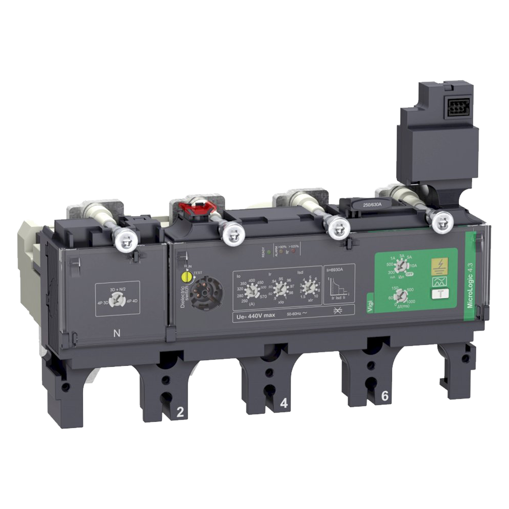 [35459] Relé Compact NSX(100 a 250) Unidad de Disparo Electrónica Regulable Hasta 690VCA 570A Schneider Electric