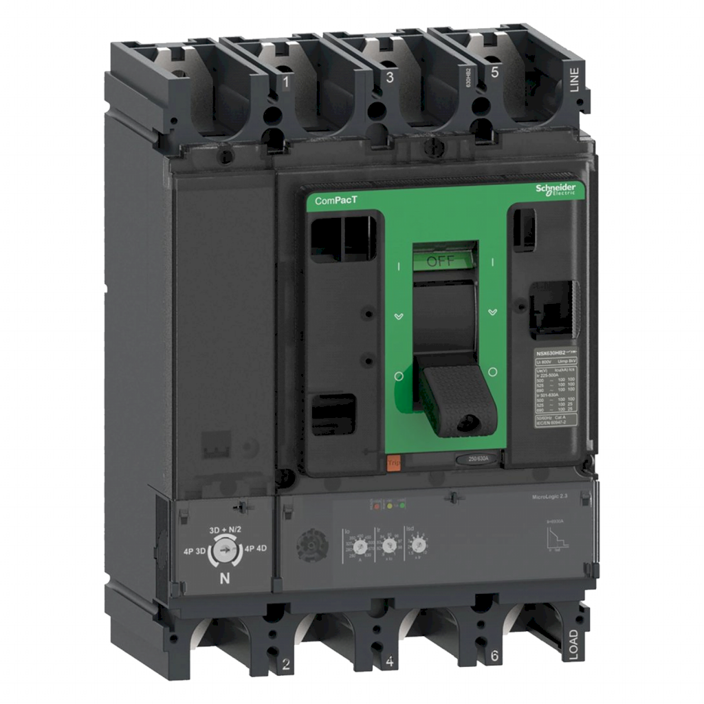 Interr. NSX630N 4P 630A 380/415VCA Schneider Electric