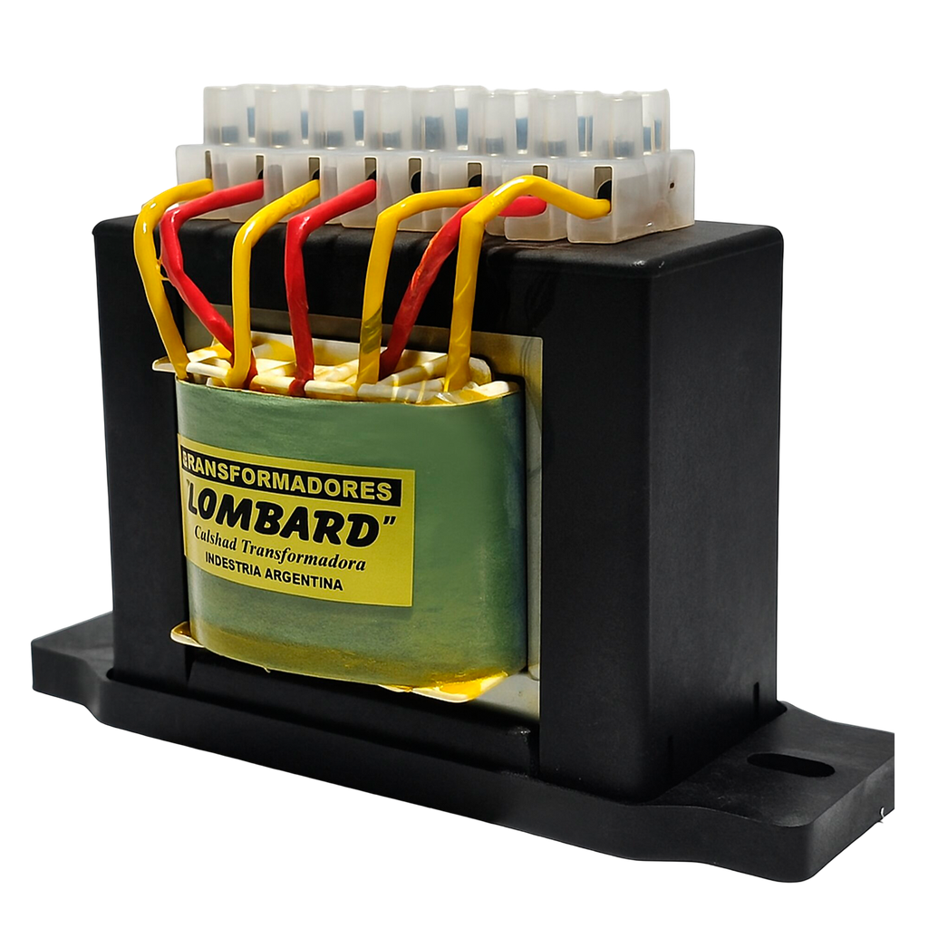 [21076] Transformador Multitension E: 0/220/380v S: 12/12 30VA P/Riel Din Lombard