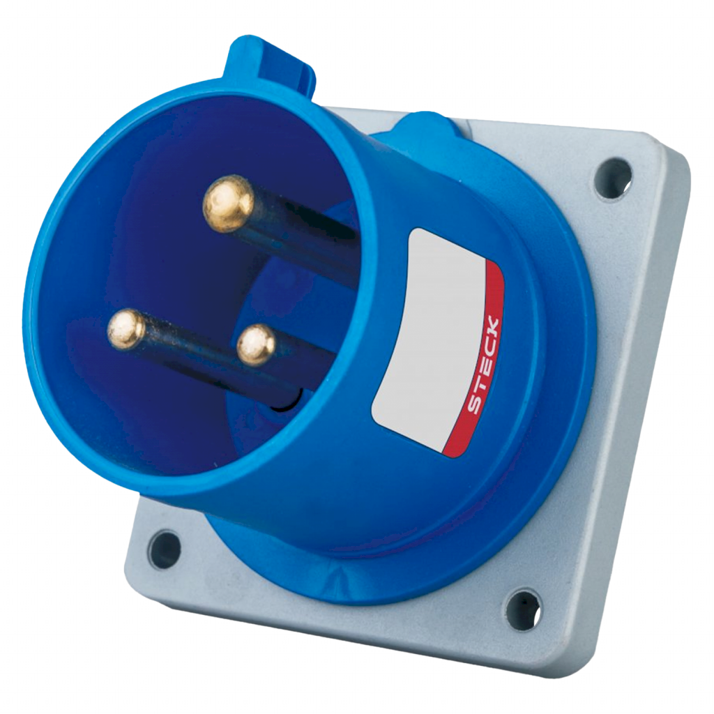 [37051] Ficha Ind. Embutir Fija Triton 16A 2P+T 220V IP44 Steck Electric