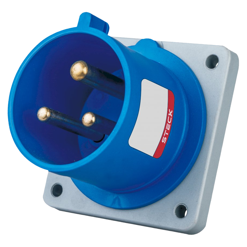 [37051] Ficha Ind. Embutir Fija Triton 16A 2P+T 220V IP44 Steck Electric