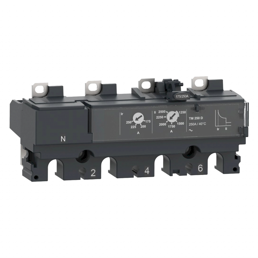 Relé Compact NSX(100 a 250) Unidad de Disparo Termomagnética Regulable Hasta 690VCA 200A Schneider Electric