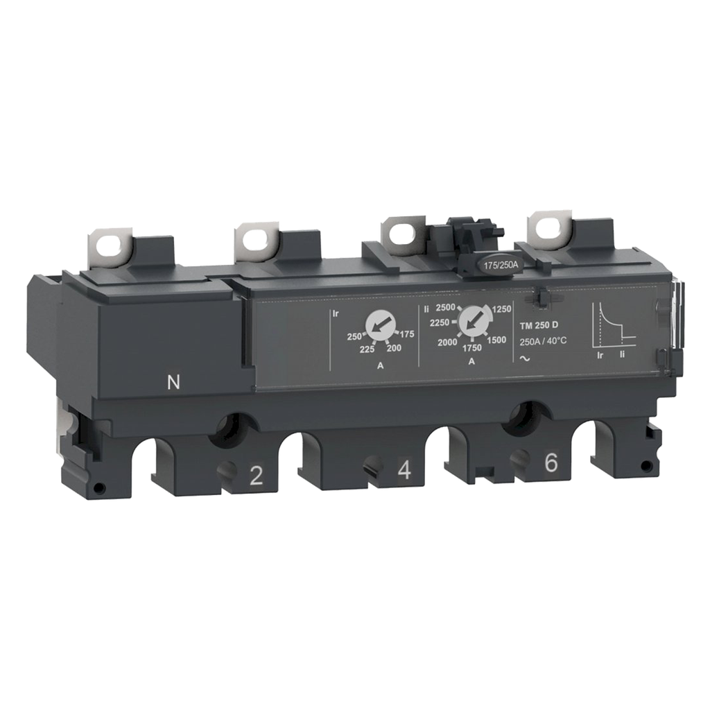 [35395] Relé Compact NSX(100 a 250) Unidad de Disparo Termomagnética Regulable Hasta 690VCA 200A Schneider Electric