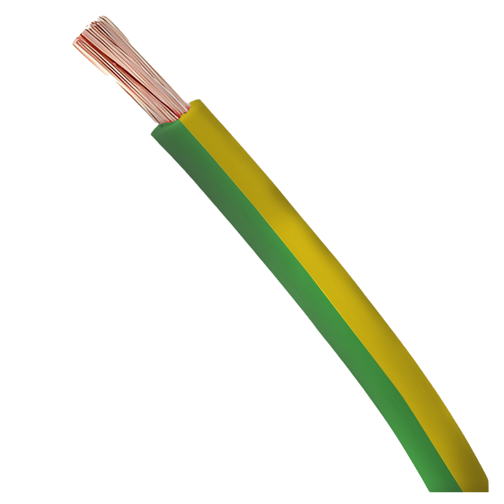 [20385] Cable Unipolar 25mm2 PVC Verde/Amarillo (x 1Mts) Argenplas