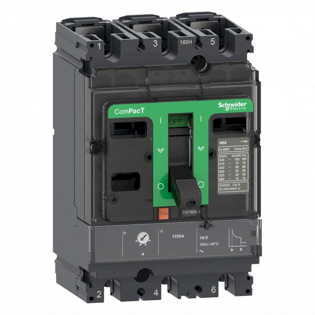 [35470] Interr. NSX160B 3P 125A 690VCA Schneider Electric