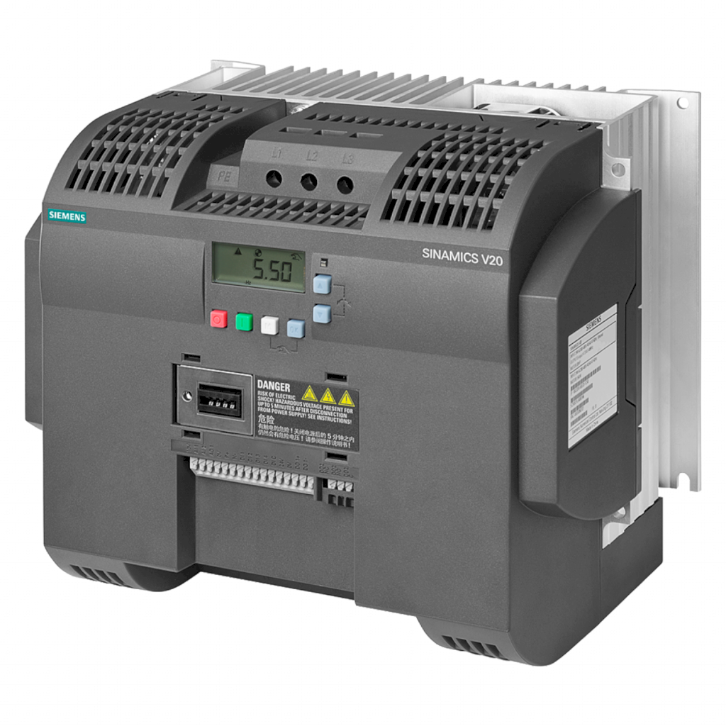 Variador V20 380-480VCA LO: 11kW/15HP HO: 11kW/15HP C/Filtro USS/RTU Siemens