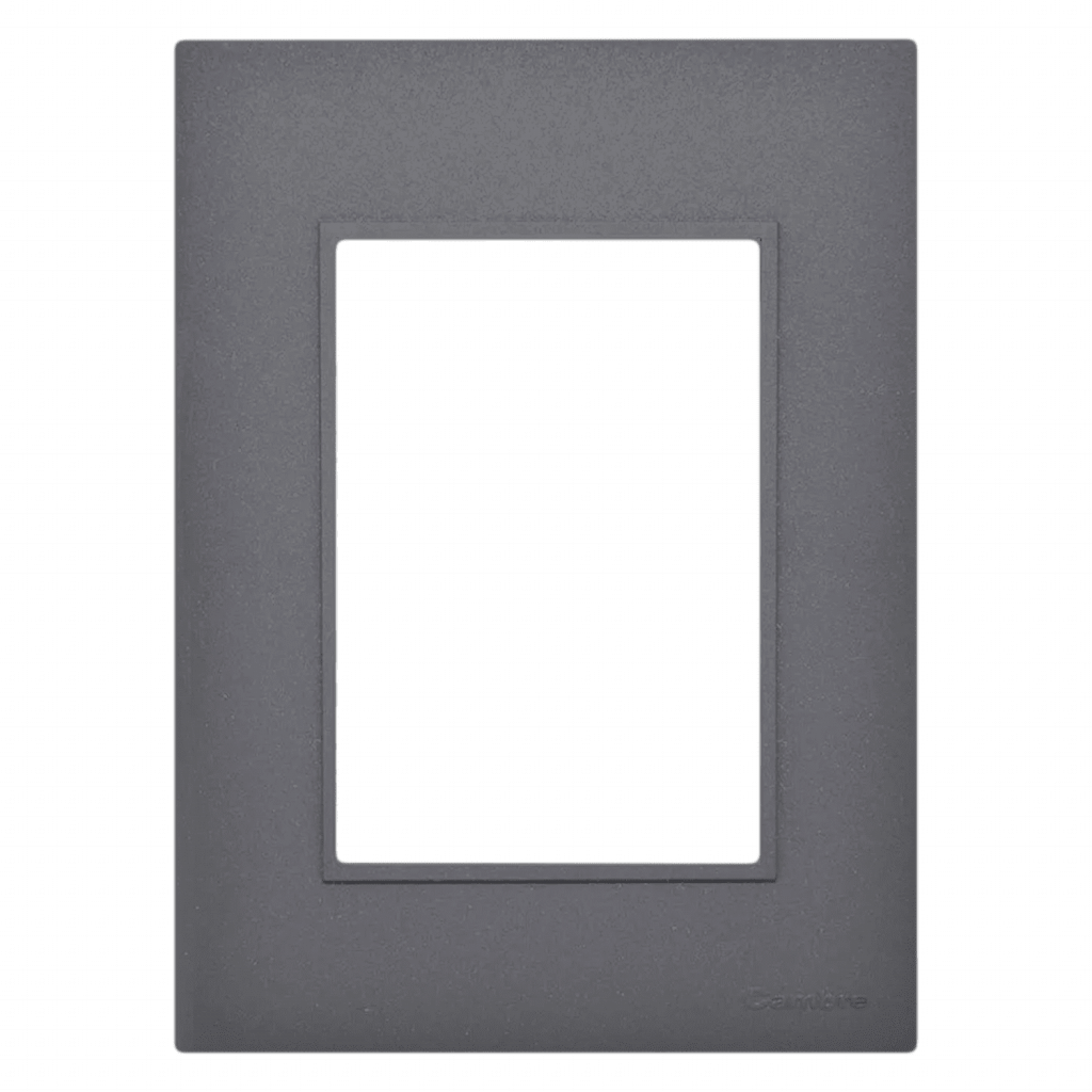 [16983] Tapa y Distanciador Bauhaus Gris 4 Módulos C/Ribete Cambre