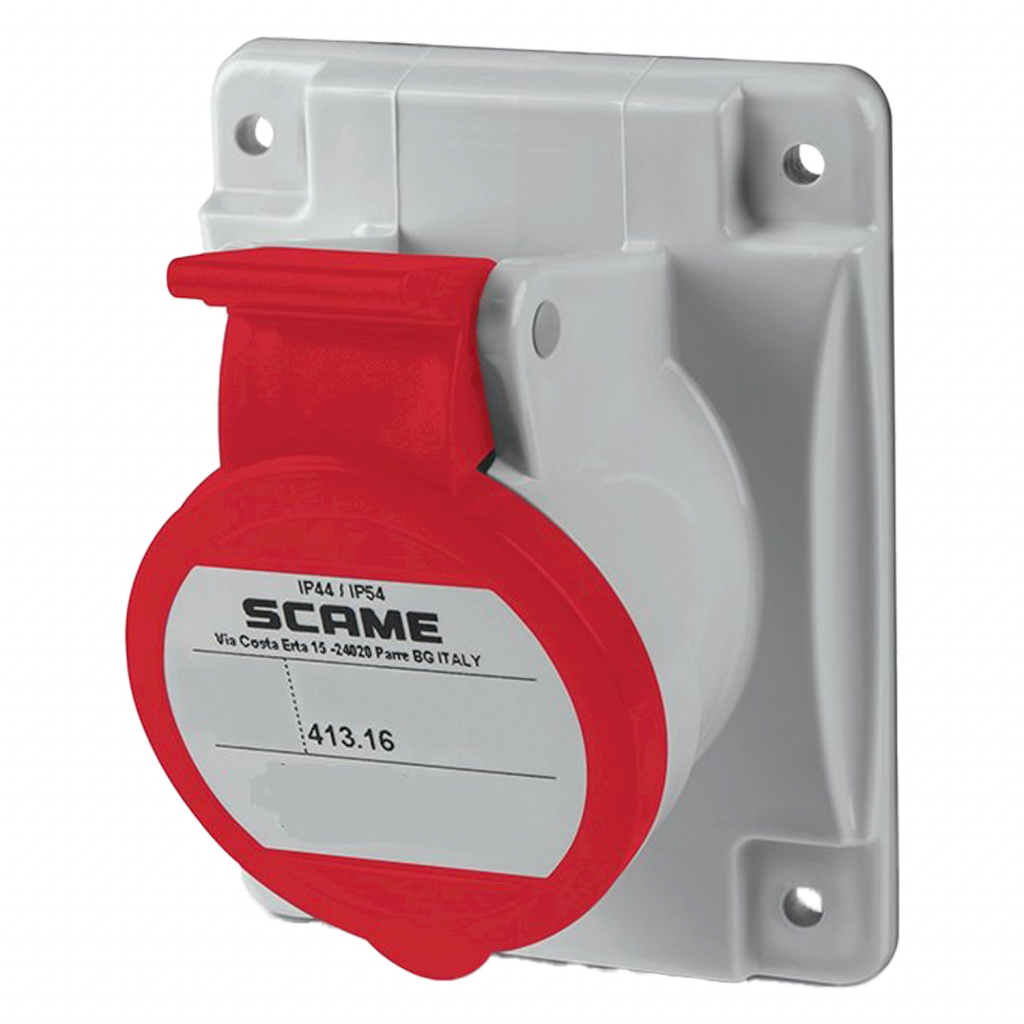 [10520] Toma Industrial Embutir 16A 4P 380V IP44 Scame