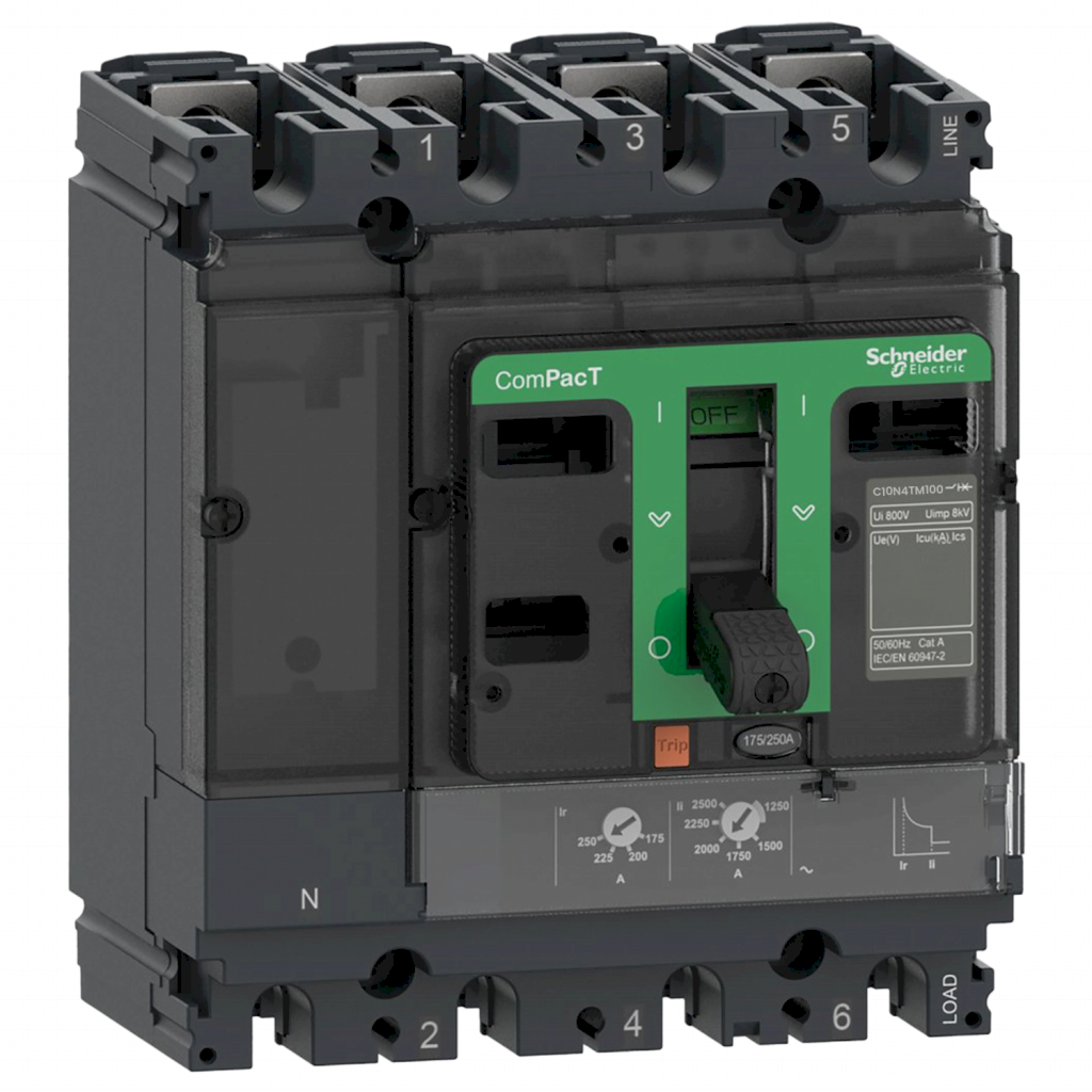 Interr. NSX100N 4P 100A 690VCA Schneider Electric